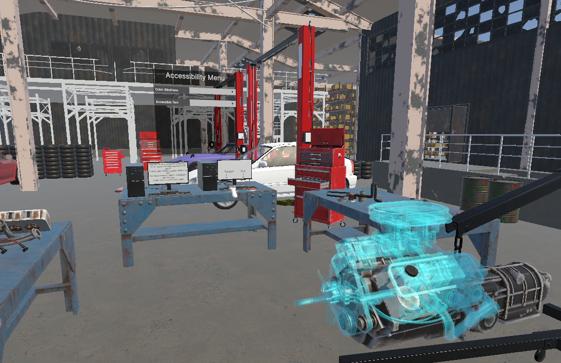 Engine Assembly Simulation Game Screenshot